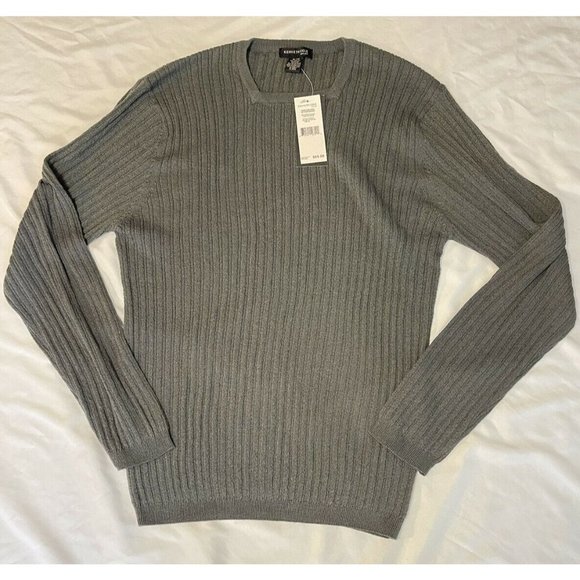 Kenneth Cole Gray Long Sleeve V-Neck Sweater Men’s Size XL NWT $69 MSRP - Picture 1 of 9